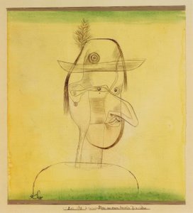 Bavyera halk oyunundan komik figür by Paul Klee
