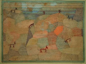 Eşekler ile manzara by Paul Klee
