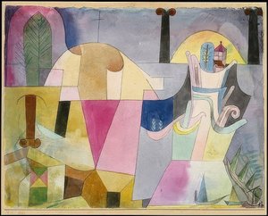 Siyah sütunlu manzara. 1919 by Paul Klee