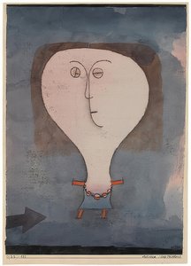 Bir kızın korkusu. 1922 by Paul Klee