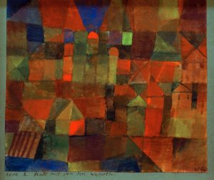 Üç kubbeli şehir by Paul Klee