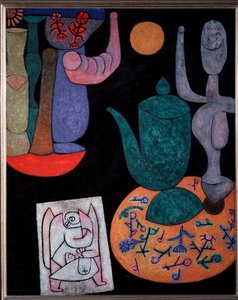 Siyah zemin üzerine natürmort - Resim by Paul Klee