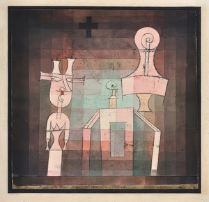 Heykeller ile natürmort. 1923 by Paul Klee