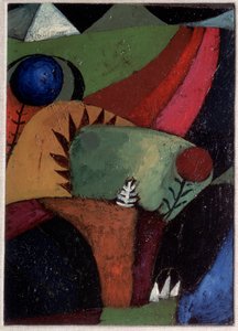 Üç çan çiçeği - Boyama by Paul Klee