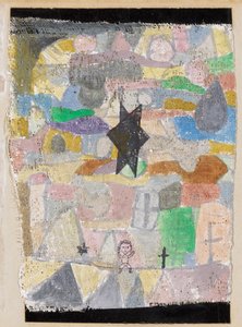 siyah bir yıldızın altında by Paul Klee