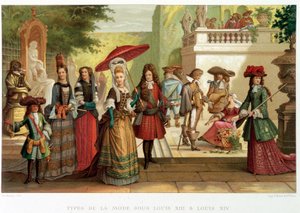 Louis XIII ve Louis XIV altında moda türleri - “” 17. yüzyılda - Kurumlar: kullanımlar ve kostümler, Fransa 1590-1700”” Paul Lacroix