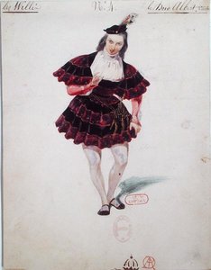 Adolphe Adam (1803-56) c.1841 (kağıt üzerine suluboya) tarafından 