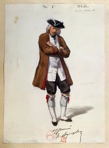 Giuseppe Verdi tarafından Luisa Miller için kostüm, eskiz