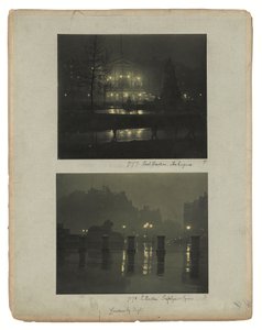 London by Gaslight, c.1896 (yeşil tonlu karbon baskılar) by Paul Martin