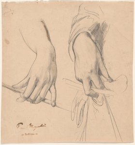 Asa Tutan Sol El ve Eldiven Tutan Sağ El ve Mahsul Binen(?) by Paul Meyerheim