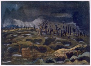 Nightfall, İngiliz Sanatçılardan Cephedeki, Batı Cephesinin Devamı, Üçüncü Bölüm, Paul Nash by Paul Nash