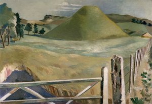Silbury Tepesi (tuval üzerine yağlı boya) by Paul Nash