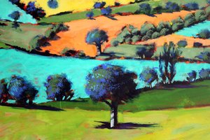 Coombe yakın çekim 2 (gemide akrilik) by Paul Powis