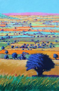 Cotswold Yolu, 2021 (tahta üzerine akrilik)