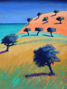 Ibiza II, 2021 (tahta üzerine akrilik) by Paul Powis