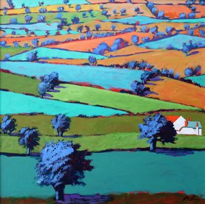 Sidmouth yakınlarında (gemide akrilik) by Paul Powis