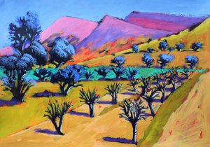 Provence, 2021 (kağıt üzerine akrilik)