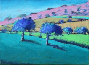 Swineyard Hill spring, 2021 (tuval üzerine akrilik) by Paul Powis