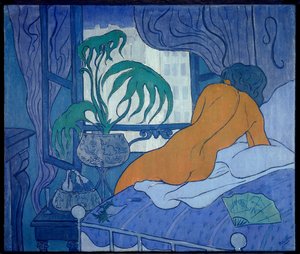 Yelpazedeki Mavi veya Çıplak Oda, Paul Ranson (1864-1909) 1891 Güneş. 0,45x0,54 m Özel koleksiyon