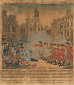 Boston Katliamı by Paul Revere, after Henry Pelham