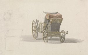 Kraliyet Arması olan Bir Antrenör, c.1764 (kalem ve kağıt üzerinde w/c) by Paul Sandby