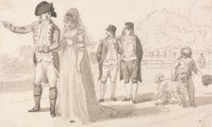 Hyde Park'ta Bir Aile by Paul Sandby