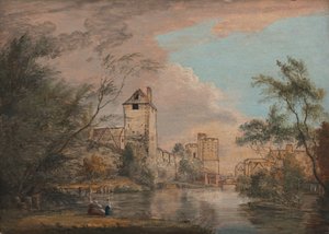 West Gate, Canterbury'nin Bitmemiş Görünümü by Paul Sandby