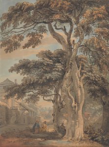 çift, içinde, lâ notasi, çiftlik avlusu by Paul Sandby