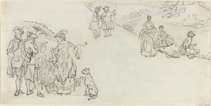 Bir Ülke Parkında Bayanlar ve Baylar by Paul Sandby