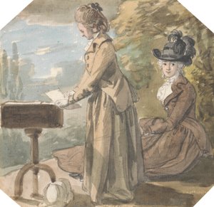 Leydi Francis Scott ve Leydi Elliot by Paul Sandby