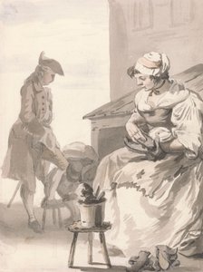 London Cries: Ayakkabı Temizleyici by Paul Sandby