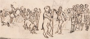 Müzisyenler ve Gösteri Yapan Bir Ayı by Paul Sandby