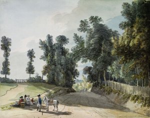 Tonbridge Yolunda: Yolun Kenarında Bir Bantta Dinlenen Gezginler, by Paul Sandby