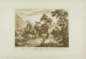 Pengeran Mısır ve Dolum Değirmenleri, Pont y Pandy ile, Ffestiniog Yakınında by Paul Sandby