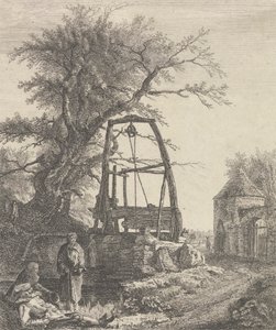 Bir Kuyu Yanında Dinlenen İskoç Dilenciler by Paul Sandby