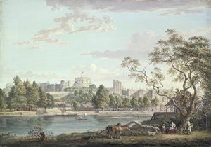 Thames'in karşısından Windsor Kalesi (kağıt üzerine kurşun kalem üzerine gövde rengi) by Paul Sandby