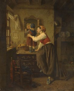 Ayna Karşısında Kadın ve Çocuk, 1870