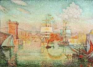 Marsilya limanına giriş by Paul Signac