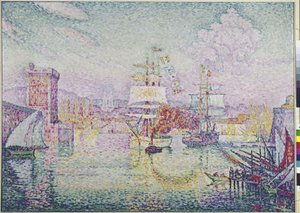 Marsilya limanına giriş (tuval üzerine yağlı boya by Paul Signac