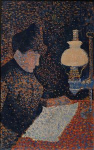 lambanın altında kadın by Paul Signac