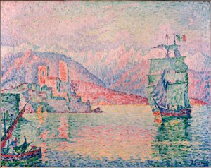 Akşam ışığında Antibes limanı by Paul Signac