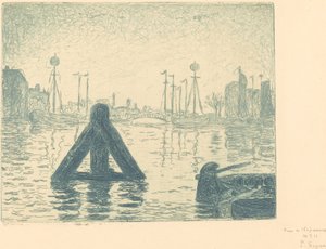 Hollanda Limanı - Flushing (La balise - En Holland, Flessingue) by Paul Signac