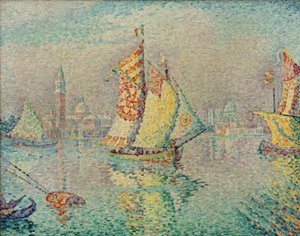 Laguna, sarı yelken by Paul Signac