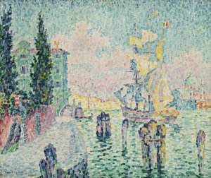 Yeşil Ev, Venedik, 1905 by Paul Signac