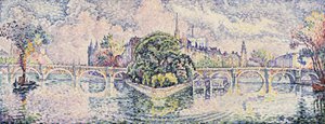 Vert Galant Bahçesi; Jardin du Vert Galant, c.1928 by Paul Signac