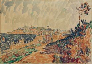 Saint-Tropez körfezinin görünümü by Paul Signac