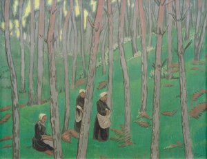 Ormandaki mantar toplayıcıları by Paul Sérusier