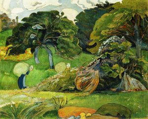 İki Çamaşırcı Kadın; Les Deux Lavandieres, c. 1892 by Paul Sérusier