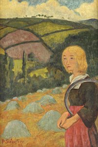 Genç Breton Kızı ve Saman Yığınları, 1924 by Paul Sérusier