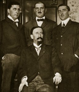 Francisco Madero ve üç oğlu Gustavo, Gabriel ve Evaristo, Mart 1911
